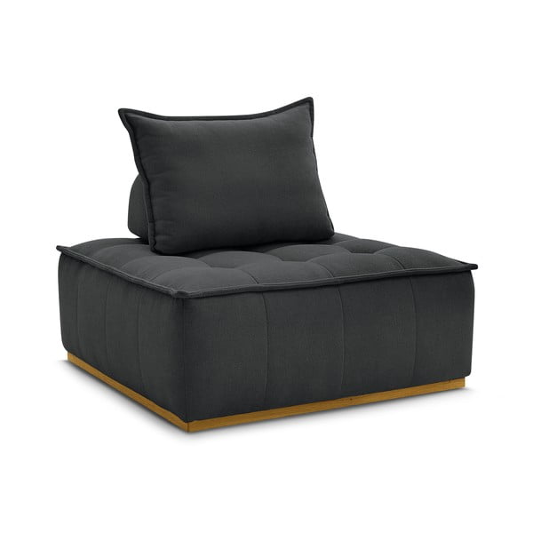 Poltrona grigio scuro con rivestimento in ciniglia Elisa – Bobochic Paris