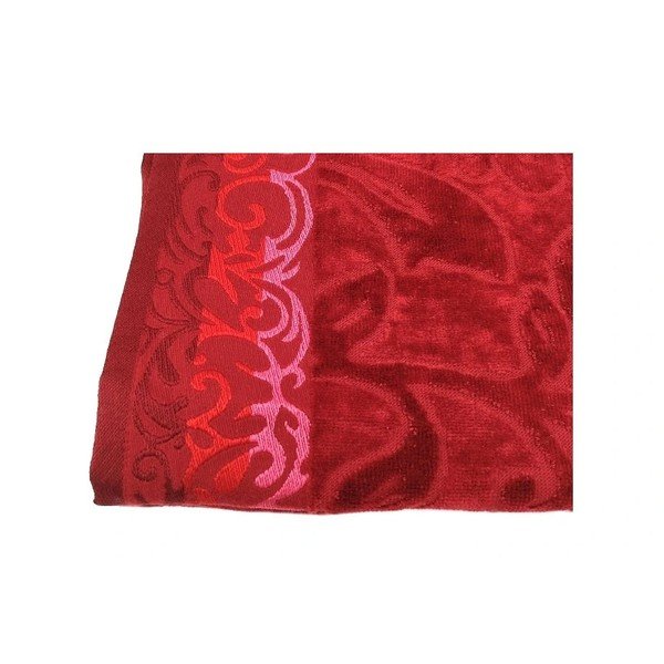 Asciugamano rosso in cotone 70x140 cm Skyline - JAHU collections-image-1