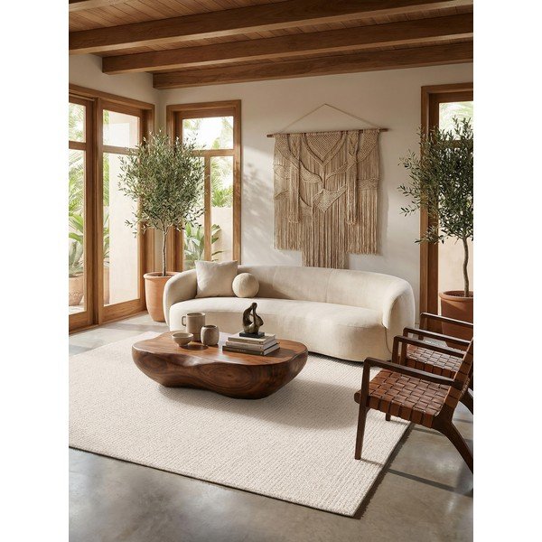 Tappeto color crema 80x150 cm Lumen Liso – Universal-image-1