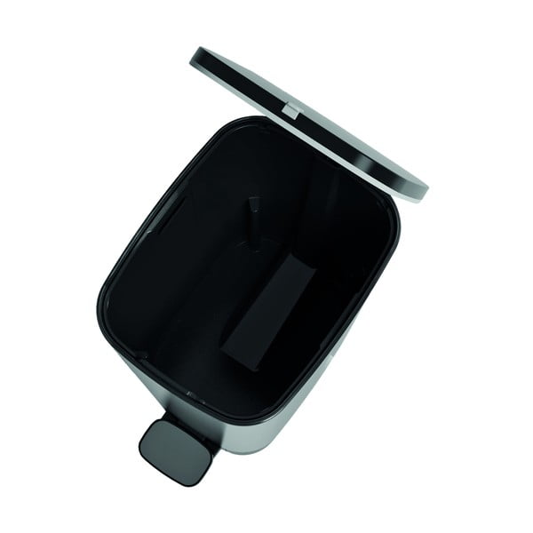 Cestino per la spazzatura argentato in plastica con pedale 25 l Chic Bin M – KIS-image-4