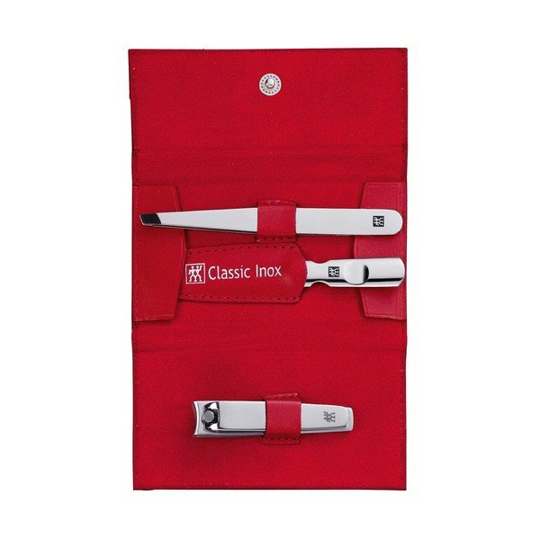 Set manicure in astuccio di pelle rossa, 3 pezzi - Zwilling-image-2