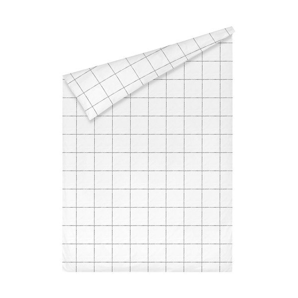 Copripiumino in percalle di cotone bianco, 155 x 220 cm - Westwing Collection