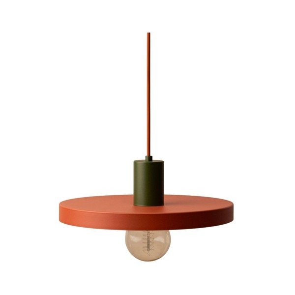 Lampadario color mattone in metallo ø 30 cm Ori – Micadoni 