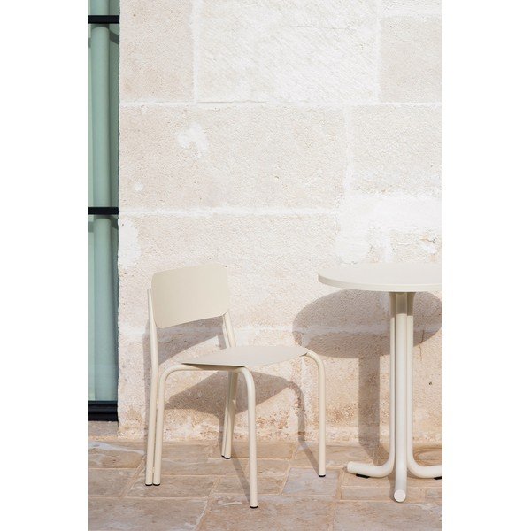 Sedia da esterno beige in metallo Kei – noo.ma-image-1