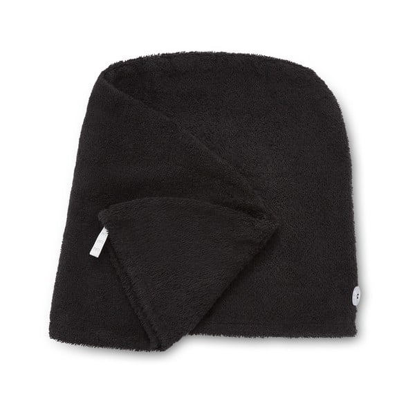 Asciugacapelli in cotone nero ad asciugatura rapida in set da 2 20x13 cm Quick Dry - Catherine Lansfield-image-2