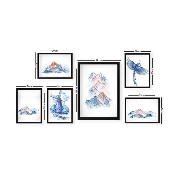 Dipinti in set da 6 pezzi Watercolor - Wallity-image-2