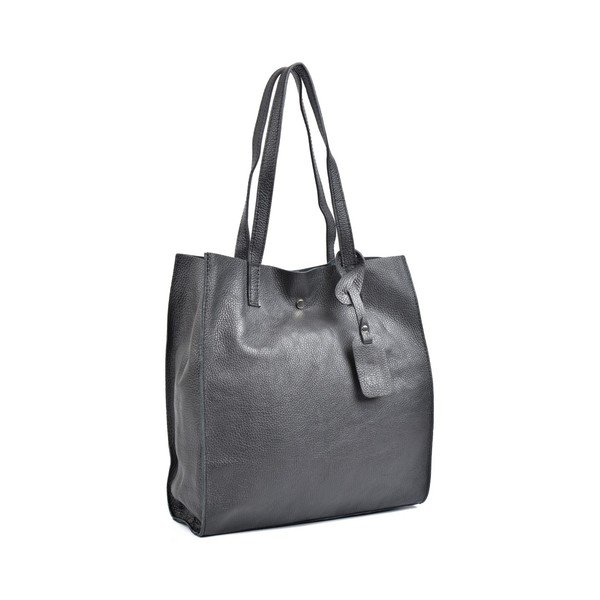 Černá kožená kabelka Isabella Rhea Tote-image-3