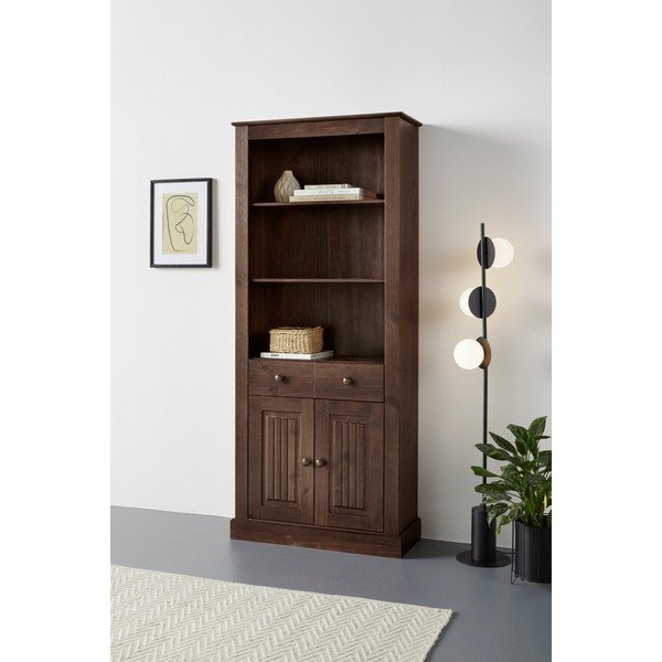 Libreria in legno di pino marrone 181x31 cm Mille - Støraa-image-4