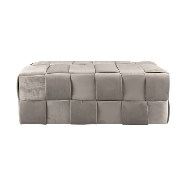 Sgabello in velluto grigio Weaved - Leitmotiv-image-2