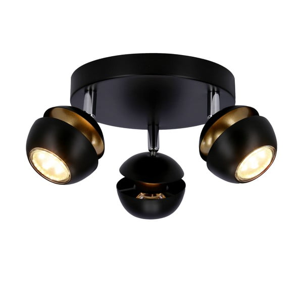 Lampada da soffitto con paralume in metallo nero-oro 26x26 cm Boni - Candellux Lighting