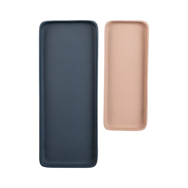 Set di 2 vassoi decorativi in metallo 15,5x39,5 cm Rebel - Zuiver-image-2