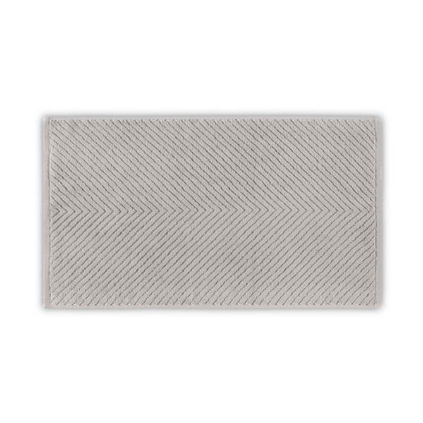 Telo da bagno in cotone grigio chiaro 142x76 cm Chevron - Foutastic