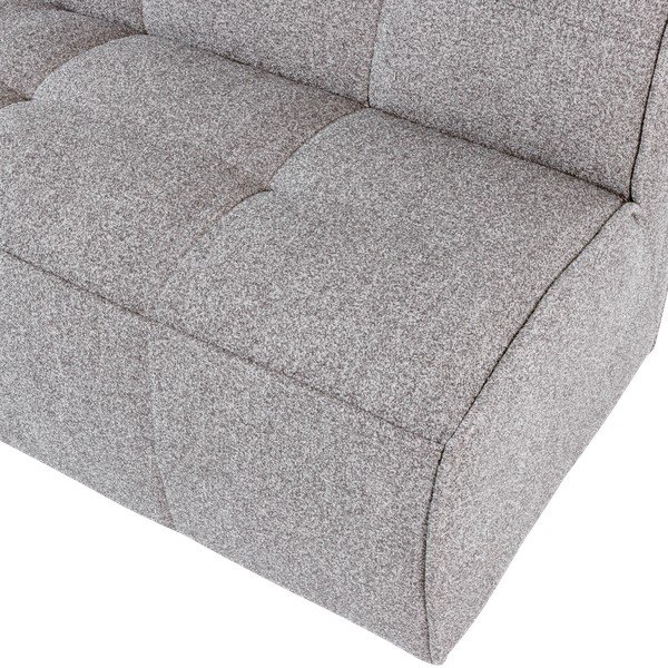 Panchina grigio chiaro in imbottito con rivestimento in bouclé Cluster – vtwonen-image-4