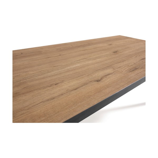 Consolle nero/naturale con piano in rovere 60x120 cm Sindi - Marckeric-image-4