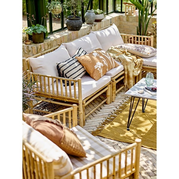 Modulo divano da giardino in colore naturale (angolo sinistro) Korfu - Bloomingville-image-1