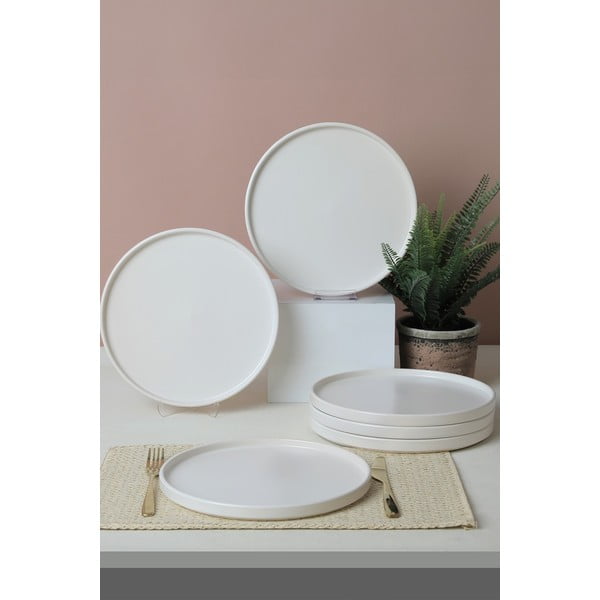 Set di piatti bianchi in ceramica 6 pz ø 27 cm – Hermia-image-4