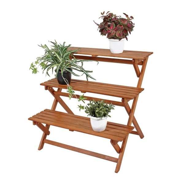 Supporto per vaso in eucalipto Ordeble Cambria - Garden Pleasure-image-2