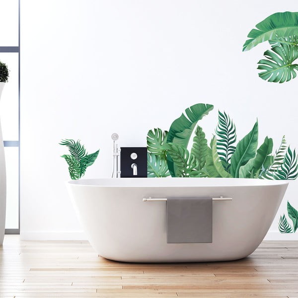 Adesivo da parete 60x90 cm Tropical Leaves - Ambiance-image-4