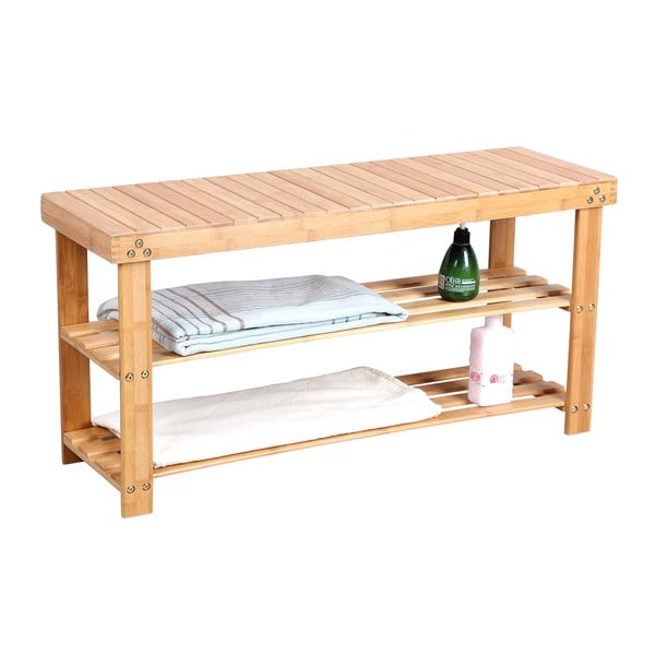 Scaffale in bambù per 8 paia di scarpe, larghezza 90 cm - Songmics-image-1