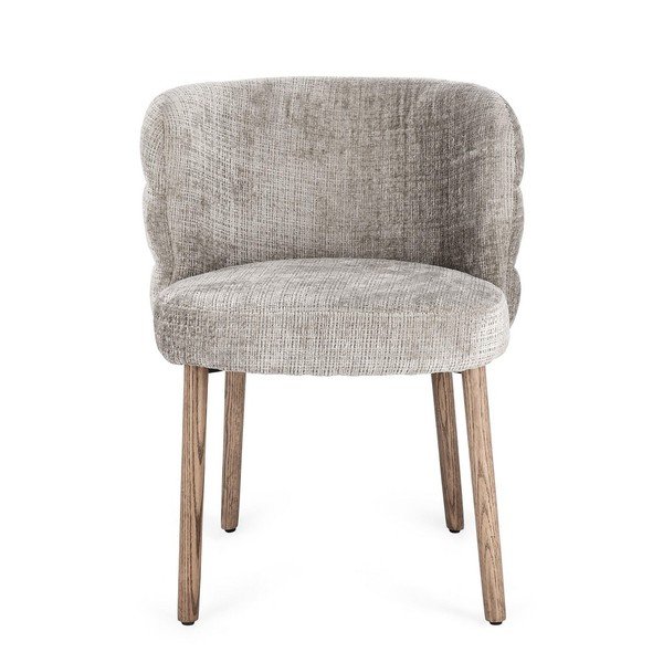 Sedia da pranzo grigia in imbottito Ilma – Bizzotto-image-2