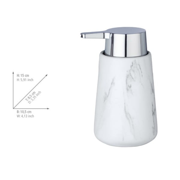 Distributore di sapone in ceramica bianca Adrada - Wenko-image-1