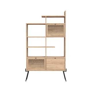 Libreria in rovere decorato in colore naturale 95x170 cm Ecrin - Marckeric
