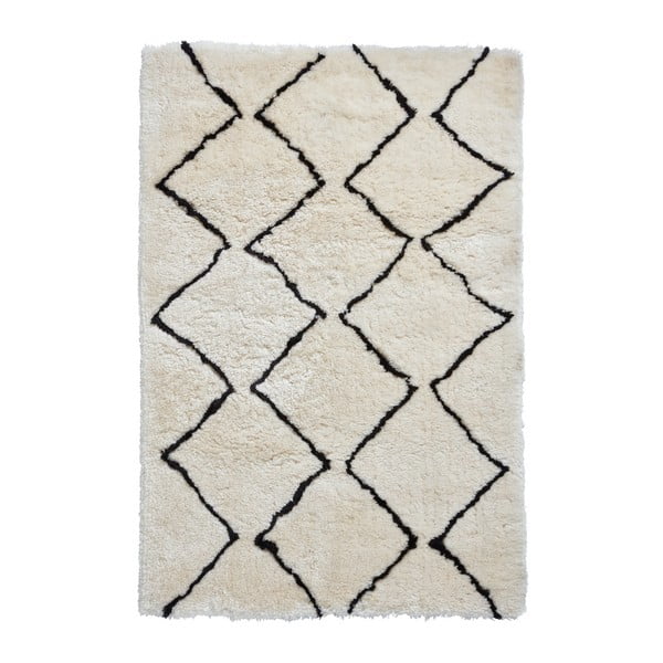 Tappeto bianco e crema Dark, 200 x 290 cm Morocco - Think Rugs