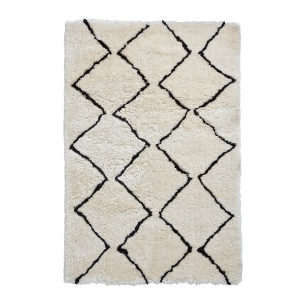 Tappeto crema e bianco Dark, 150 x 230 cm Morocco - Think Rugs