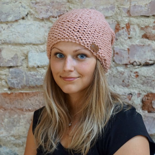 Cappello rosa lavorato a mano Peach - DOKE-image-1