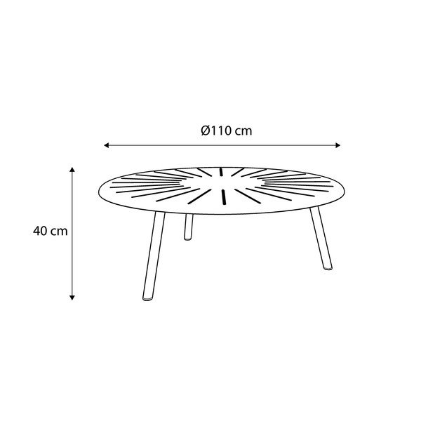 Tavolo da giardino rotondo in alluminio ø 110 cm Fleole - Ezeis-image-3