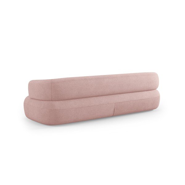 Divano rosa chiaro con rivestimento in bouclé 226 cm Jenny – Micadoni -image-3