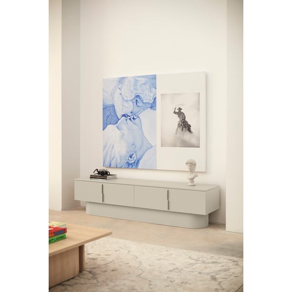 Tavolo TV beige 200x50 cm Totem - Teulat-image-1