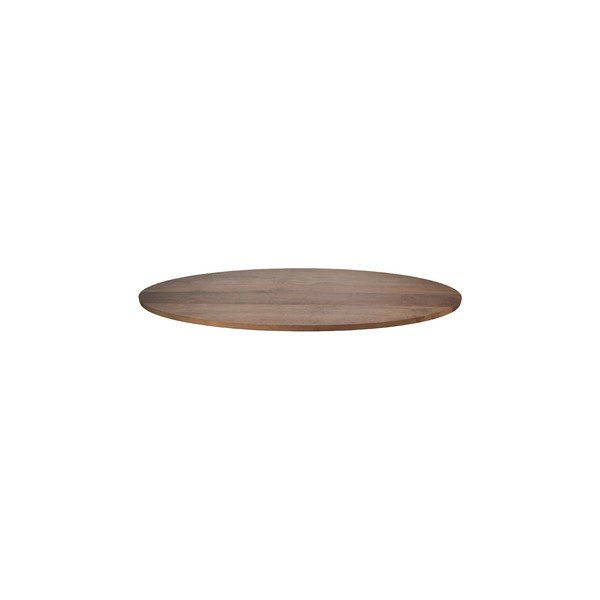 Piano del tavolo da pranzo ovale in legno di mango non trattato collezione HMS, 240 x 100 cm - HSM collection-image-1