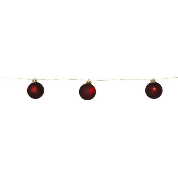 Decorazione luminosa bordeaux con motivo natalizio ø 6 cm Bliss - Star Trading