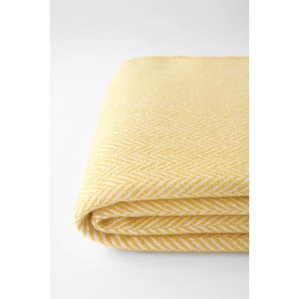 Plaid giallo miele con contenuto di cotone , 140 x 180 cm Skyline - Euromant-image-3