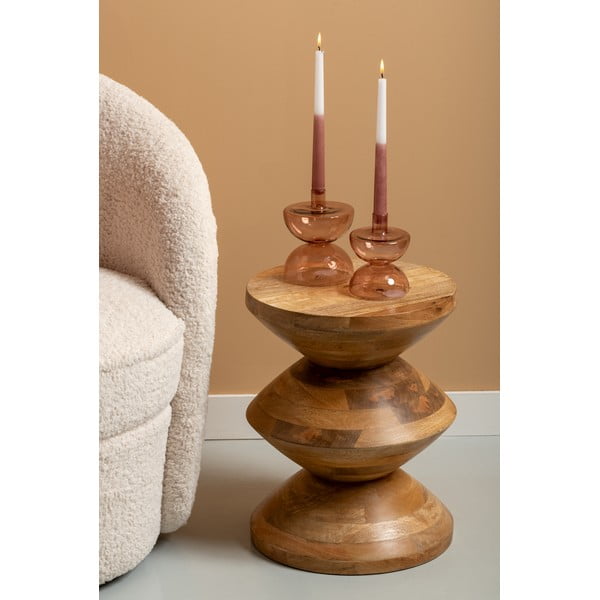 Tavolino rotondo in legno di mango ø 35 cm Totem - Leitmotiv-image-2