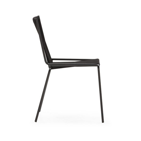 Sedie da pranzo in set nere in metallo impilabili 2 pz Emily – Marckeric-image-4