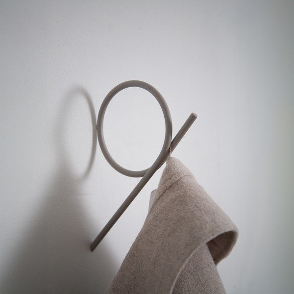 Gancio da parete grigio tortora in metallo Tuba L – Spinder Design-image-3