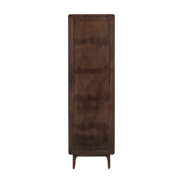 Armadietto colore naturale scuro in mango massiccio 60x200x35 cm Liya – WOOOD-image-3