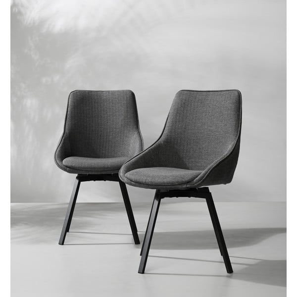 Sedia girevole grigia Alison - Rowico-image-1