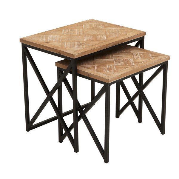 Set di tavolini in abete massiccio 2 pz 38x51 cm Kickford – Premier Housewares