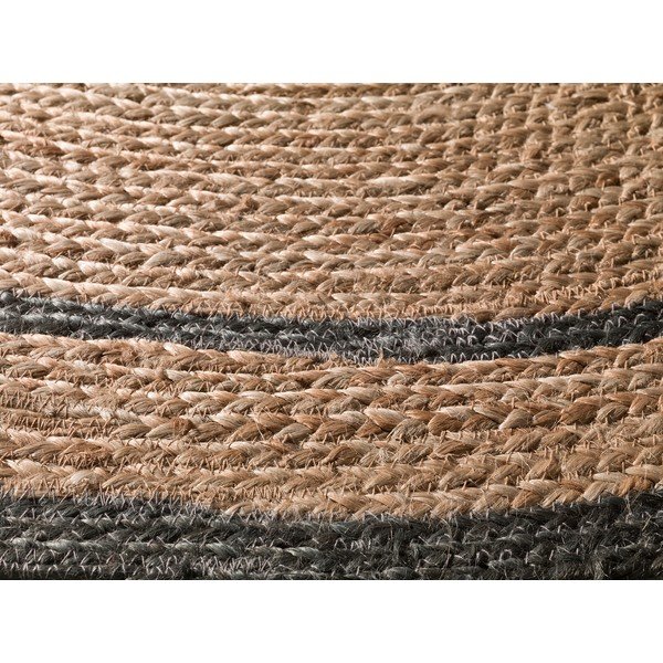 Tappeto rotondo grigio/di colore naturale in iuta ø 120 cm Mahon – Universal-image-2