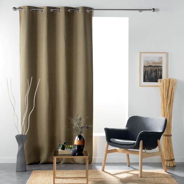 Tenda oscurante marrone 135x240 cm Tissea - douceur d'intérieur-image-2