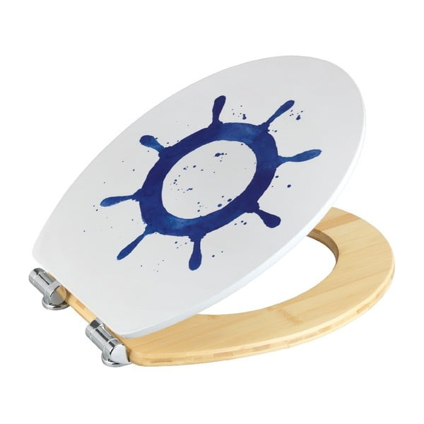 Sedile da toilette in bambù e fibra di legno Volante, 44 x 37,5 cm - Wenko-image-2