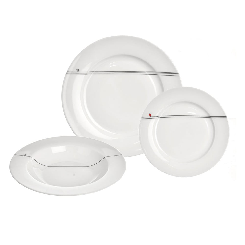 Set da pranzo in porcellana 18 pz – Orion | Set di piatti e stoviglie