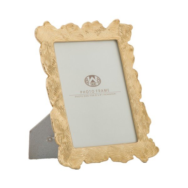 Portafoto Mauro Ferretti in oro con motivo a soffietto, 21,5 x 27 cm - Mauro Ferretti