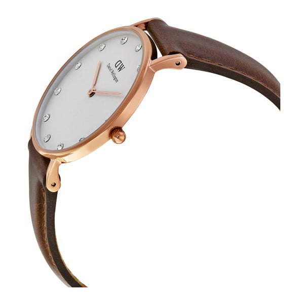 Dámské hodinky s koženým řemínkem a ciferníkem růžovozlaté barvy Daniel Wellington St Mawes, ⌀ 34 mm-image-2