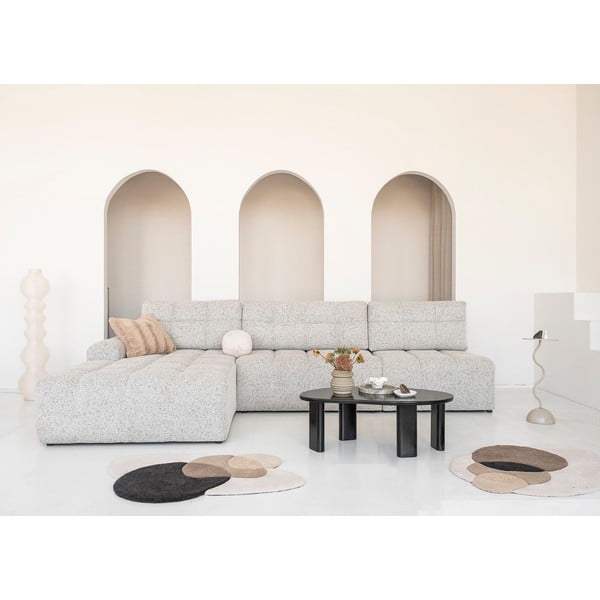 Divano angolare componibile beige allungabile/con contenitore (con penisola a sinistra) Lulu – Miuform-image-1