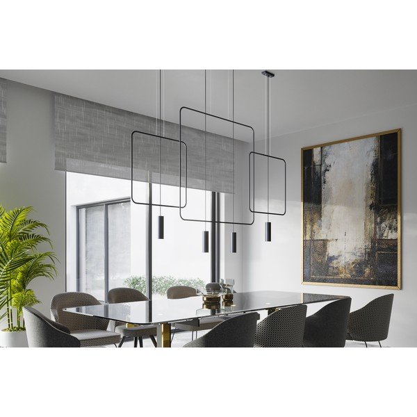 Lampadario nero in metallo RANA – Thoro-image-1