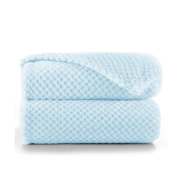 Coperta in microfibra azzurra, 70 x 150 cm Henry - DecoKing-image-2
